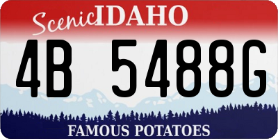 ID license plate 4B5488G
