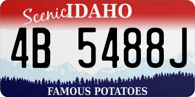 ID license plate 4B5488J
