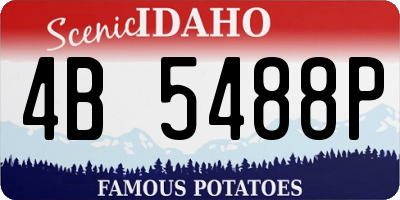 ID license plate 4B5488P