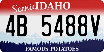 ID license plate 4B5488V