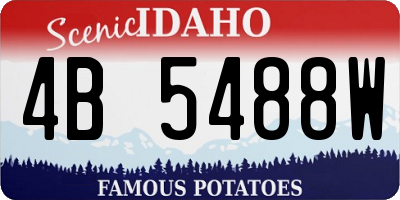 ID license plate 4B5488W