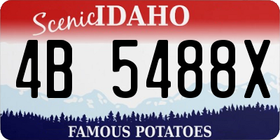 ID license plate 4B5488X