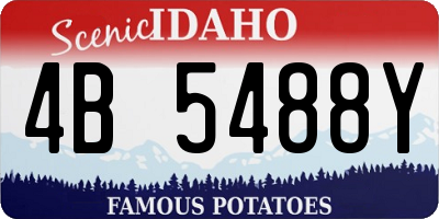 ID license plate 4B5488Y