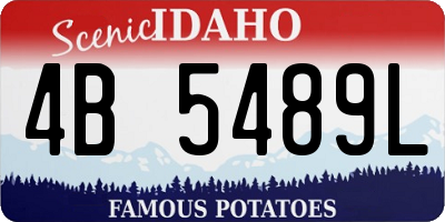 ID license plate 4B5489L