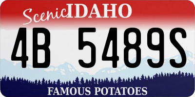 ID license plate 4B5489S
