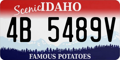 ID license plate 4B5489V
