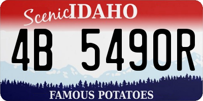 ID license plate 4B5490R