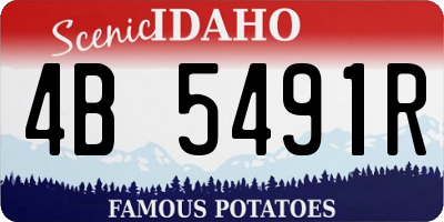 ID license plate 4B5491R