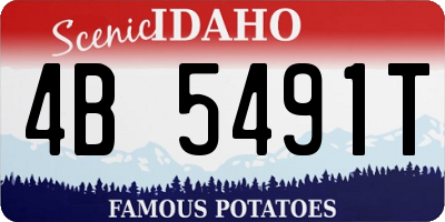 ID license plate 4B5491T