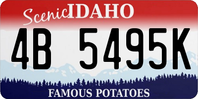 ID license plate 4B5495K