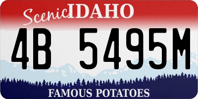 ID license plate 4B5495M