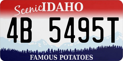 ID license plate 4B5495T