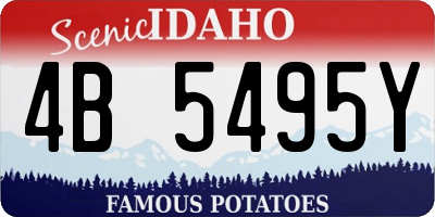 ID license plate 4B5495Y