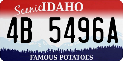 ID license plate 4B5496A