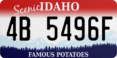 ID license plate 4B5496F
