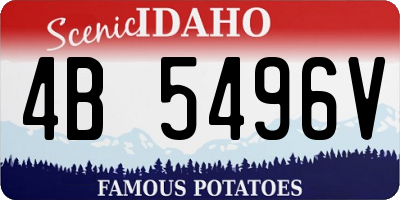 ID license plate 4B5496V