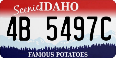 ID license plate 4B5497C
