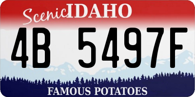 ID license plate 4B5497F