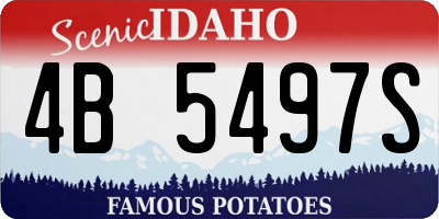 ID license plate 4B5497S