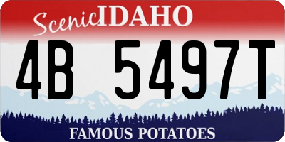 ID license plate 4B5497T