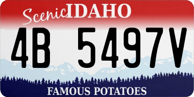 ID license plate 4B5497V