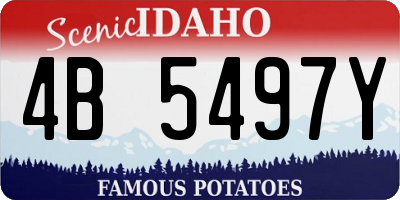 ID license plate 4B5497Y