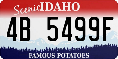 ID license plate 4B5499F