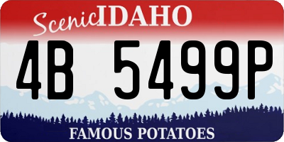 ID license plate 4B5499P