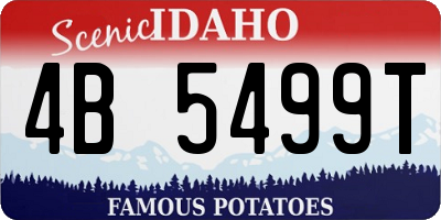 ID license plate 4B5499T