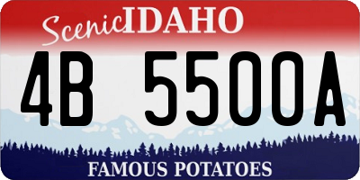 ID license plate 4B5500A
