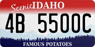 ID license plate 4B5500C