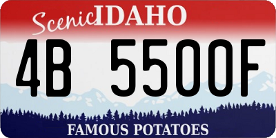 ID license plate 4B5500F