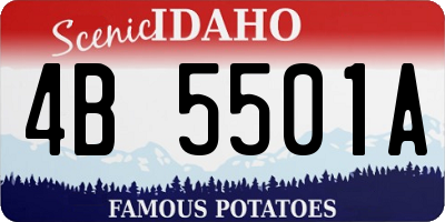ID license plate 4B5501A