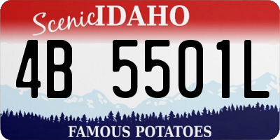 ID license plate 4B5501L