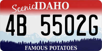 ID license plate 4B5502G
