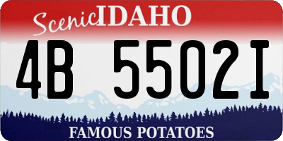 ID license plate 4B5502I