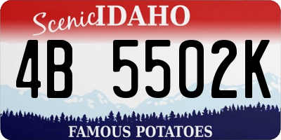 ID license plate 4B5502K