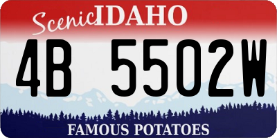 ID license plate 4B5502W