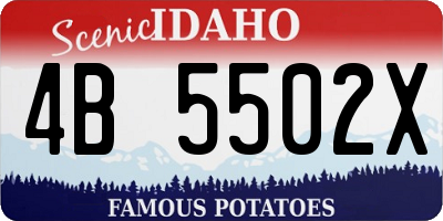 ID license plate 4B5502X