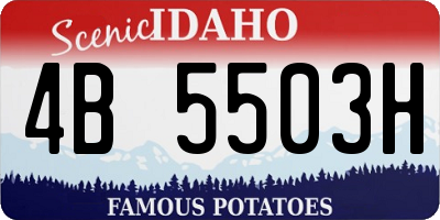 ID license plate 4B5503H