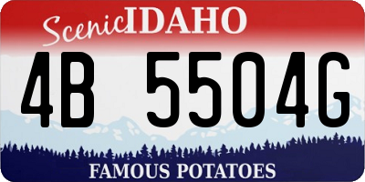 ID license plate 4B5504G