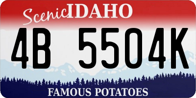 ID license plate 4B5504K