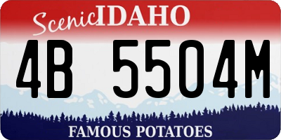 ID license plate 4B5504M