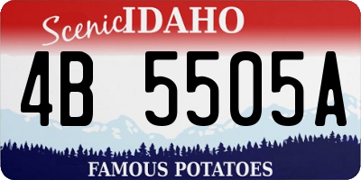 ID license plate 4B5505A