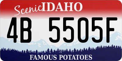 ID license plate 4B5505F