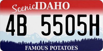 ID license plate 4B5505H