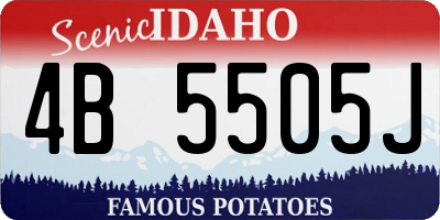 ID license plate 4B5505J
