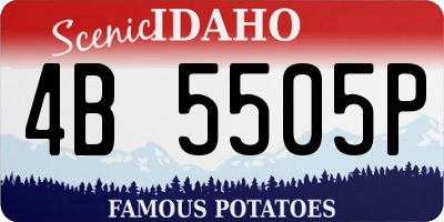ID license plate 4B5505P