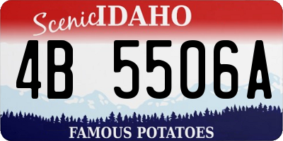 ID license plate 4B5506A