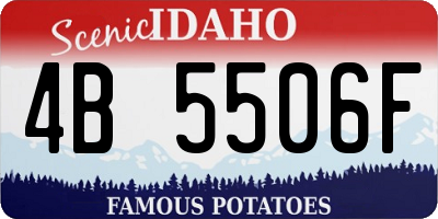 ID license plate 4B5506F